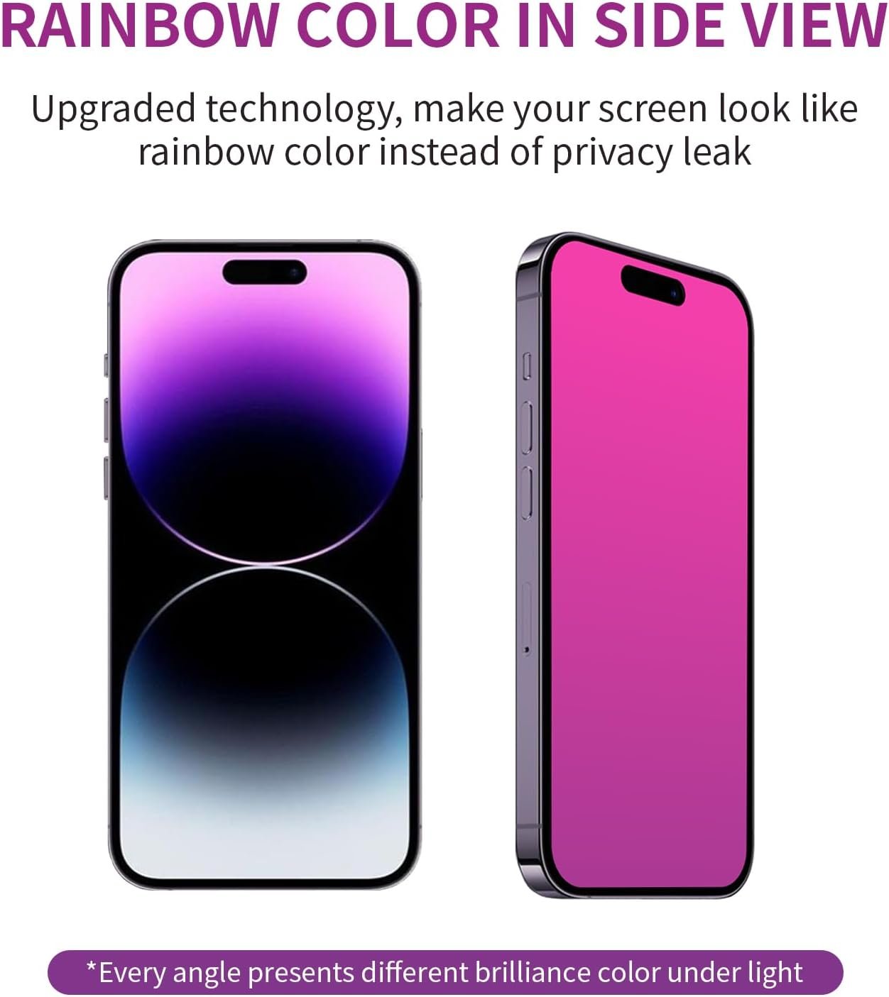 2 PCS Gradient Tempered Glass for iPhone 15 Pro Max Privacy Screen Protector for iPhone15 ProMax 6.7inch Anti Spy Anti Blue Light Eye Protection HD Ultra Clear Anti-Scratch Bubble Free - Image 5