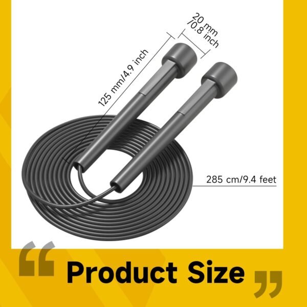 10 Pack Adjustable Jump Rope for Fitness and Exercise-PVC Skipping Rope for Men,Women and Kids-Tangle-Free for Keeping Fit, Training, Workout - Image 6