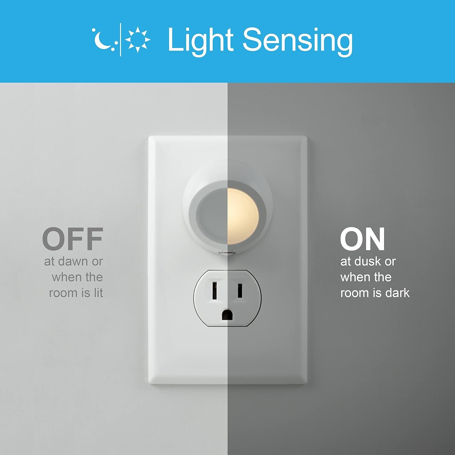 GE Rotating LED Night Light, Plug-in, 360° Directional, Dusk-to-Dawn Sensor, UL-Certified, Energy Efficient, Ideal for Bedroom, Bathroom, Stairs, Hallway, 31533, 2 Pack, White, 2 Count - Image 4