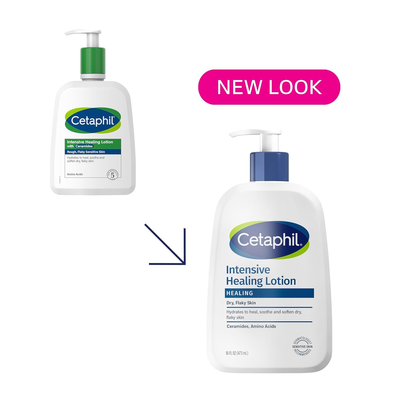 Cetaphil Intensive Healing Lotion with Ceramides 16 oz For Dry, Rough, Flaky Sensitive Skin 24-Hour Hydration Fragrance, Paraben & Gluten Free - Image 3