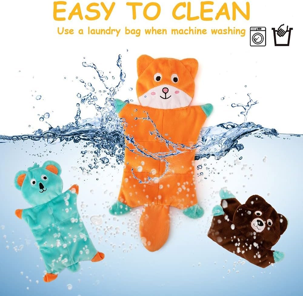 No Stuffing Dog Toys,5 Pack Dog Squeaky Toys Crinkle Plush Dog Toys Set for Puppy Teething, Durable Dog Chew Toys for Small Medium Dog,Cute Holiday Pet Toys for Playing Training Reducing Boredom - Image 6