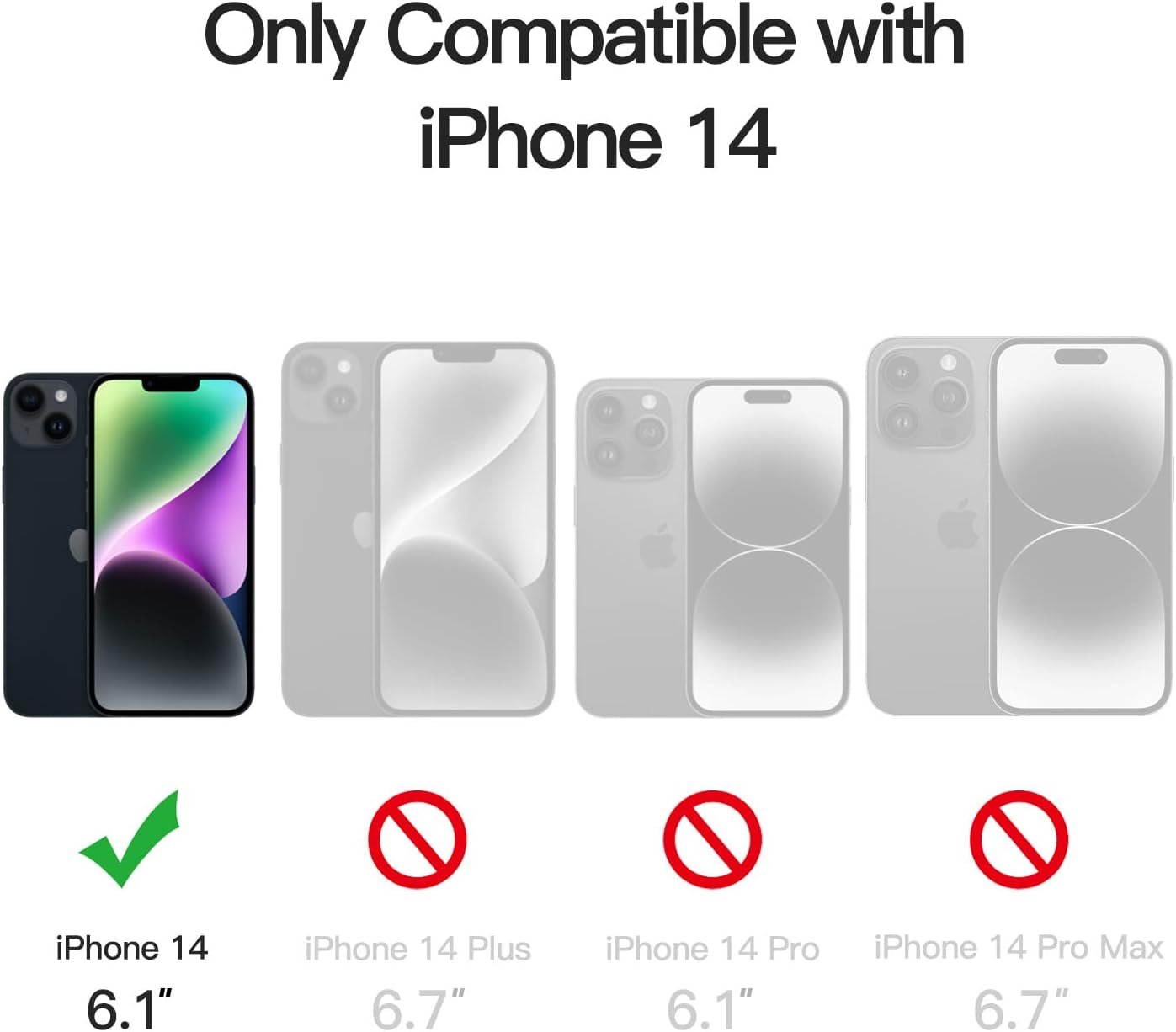 JETech Matte Case for iPhone 14 6.1-Inch, Shockproof Military Grade Drop Protection, Frosted Translucent Back Phone Cover, Anti-Fingerprint (Dark Green) - Image 3
