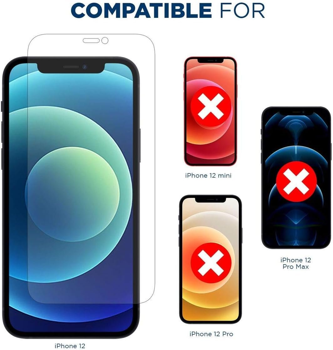 Tech Armor Screen Protector for iPhone 6.1 inch - HD Clear Film, Ultimate Display Protection, Crystal Clear Clarity, Easy Installation, Premium Quality, 4 Pack (iPhone 12 / iPhone 12 Pro-6.1 Inch) - Image 3