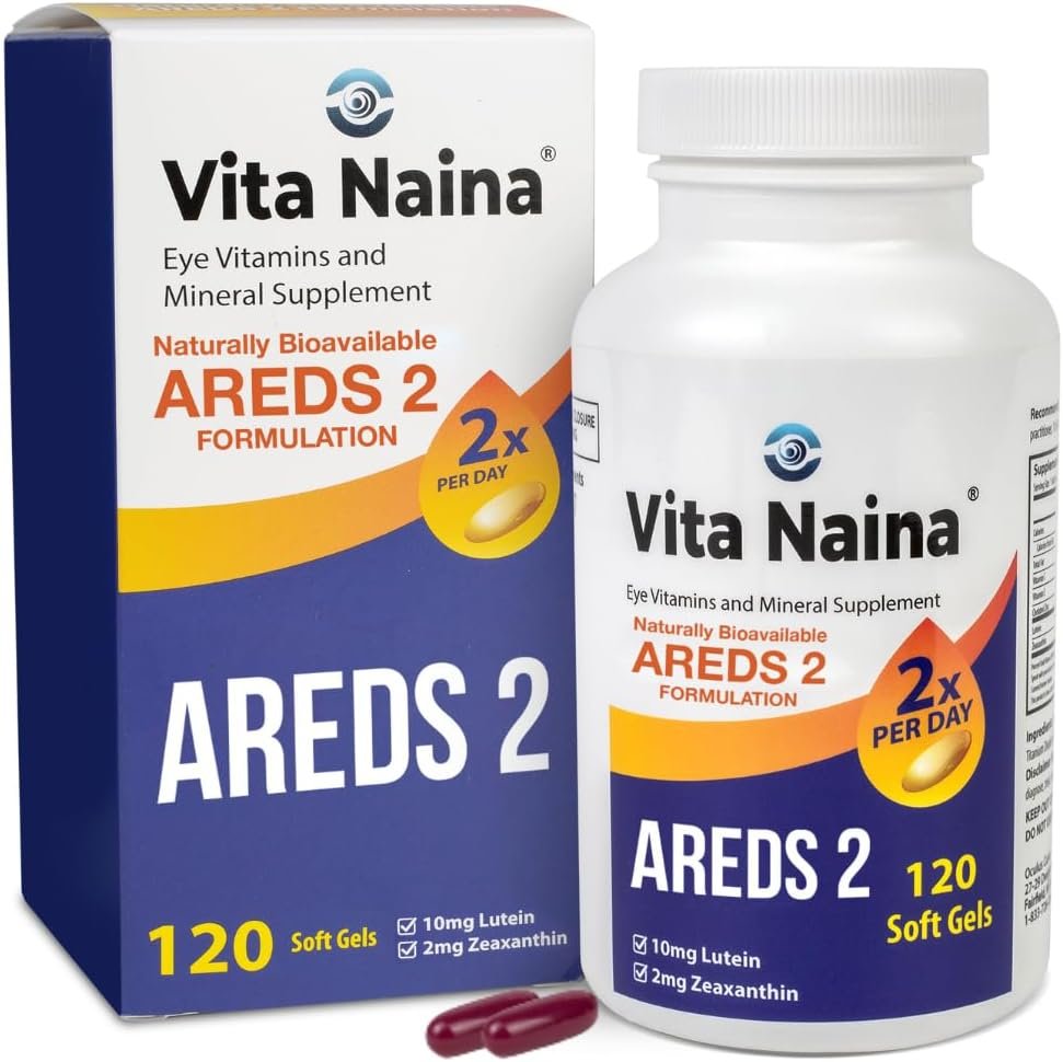 Vita Naina (120 SoftGels) | AREDS2 Eye Vitamins and Mineral Supplement (Zeaxanthin 2mg) | High Bioavailability and Bio-Absorption Formula | Easy on Your Digestive System | Easy to Swallow - Image 2