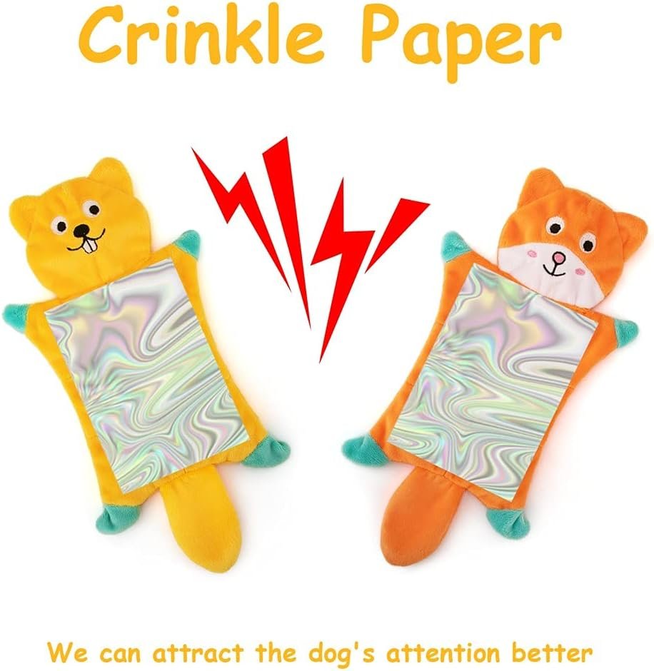 No Stuffing Dog Toys,5 Pack Dog Squeaky Toys Crinkle Plush Dog Toys Set for Puppy Teething, Durable Dog Chew Toys for Small Medium Dog,Cute Holiday Pet Toys for Playing Training Reducing Boredom - Image 5