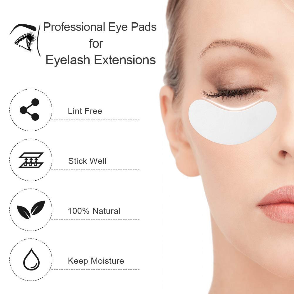 Ocim 100 Pairs Under Eye Pads, Eyelash Extension 100% Natural Hydrogel Patch Lash Gel Pad for Extensions supplies, Beauty Makeup Mask Kit - Image 3
