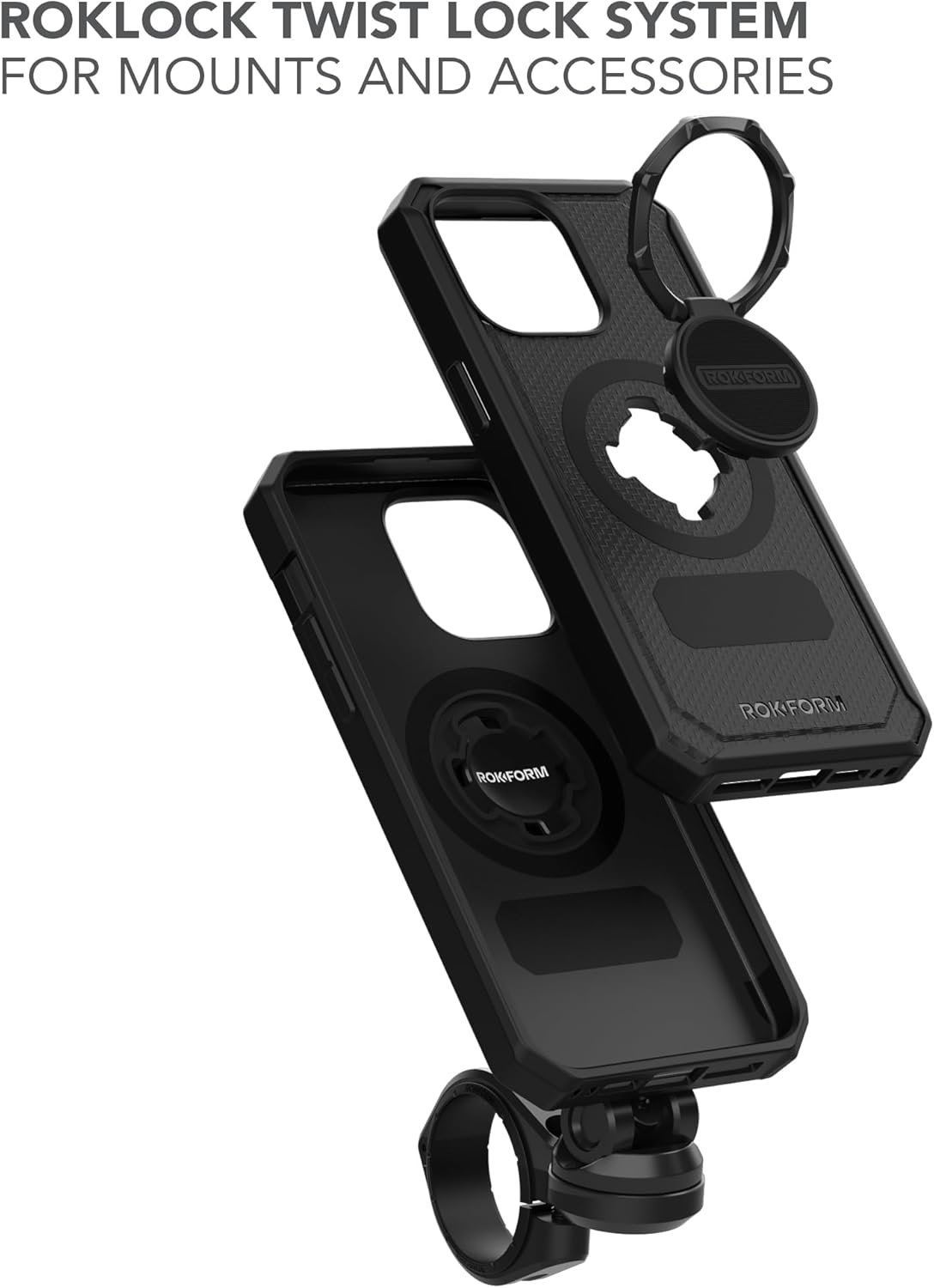 Rokform - iPhone 15 Pro Max Case, Rugged Series, Magnetic 15 Pro Max Cover with RokLock Twist Lock, Drop Tested Armor (Black) - Image 8