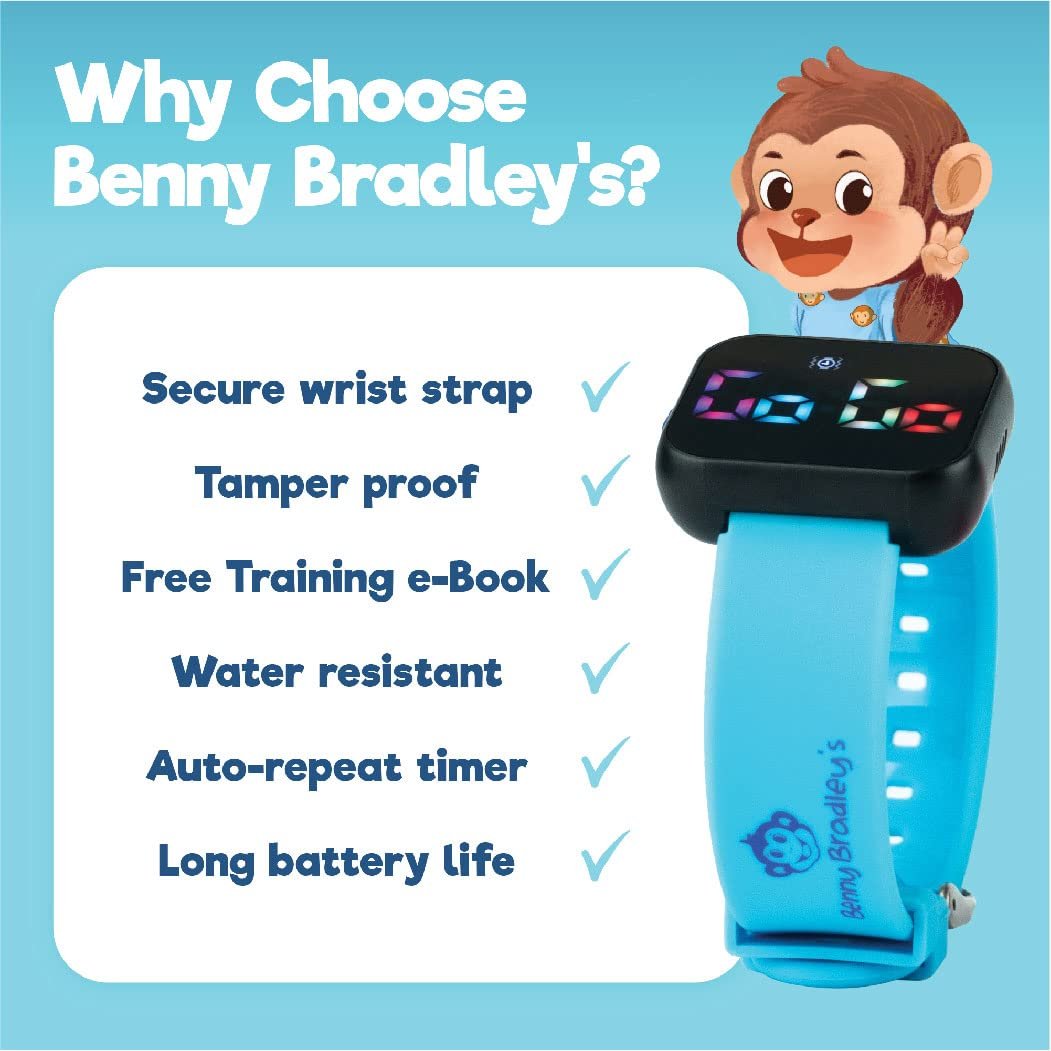 Potty Training Watch for Kids V2 – A Water Resistant Potty Reminder Device for Boys & Girls to Train Your Toddler with Fun/Musical & Vibration Interval Reminder with Potty Training eBook (Sky) - Image 9