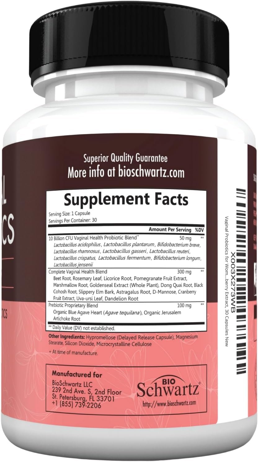 Vaginal Probiotics for Women Supplement with Prebiotics and Lactobacillus Crispatus - Supports Vaginal Health by Promoting Healthy Vaginal Odor, Flora, PH Balance - 30 Day Supply, 30 Capsules - Image 9
