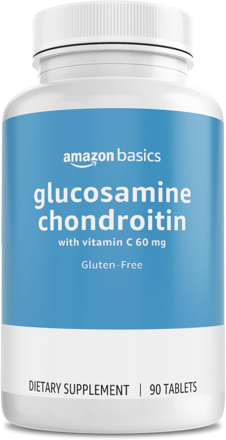 Amazon Basics Glucosamine 1500 mg with Chondroitin and Vitamin C 60 mg, 90 Tablets (2 per serving), Gluten Free - Image 2