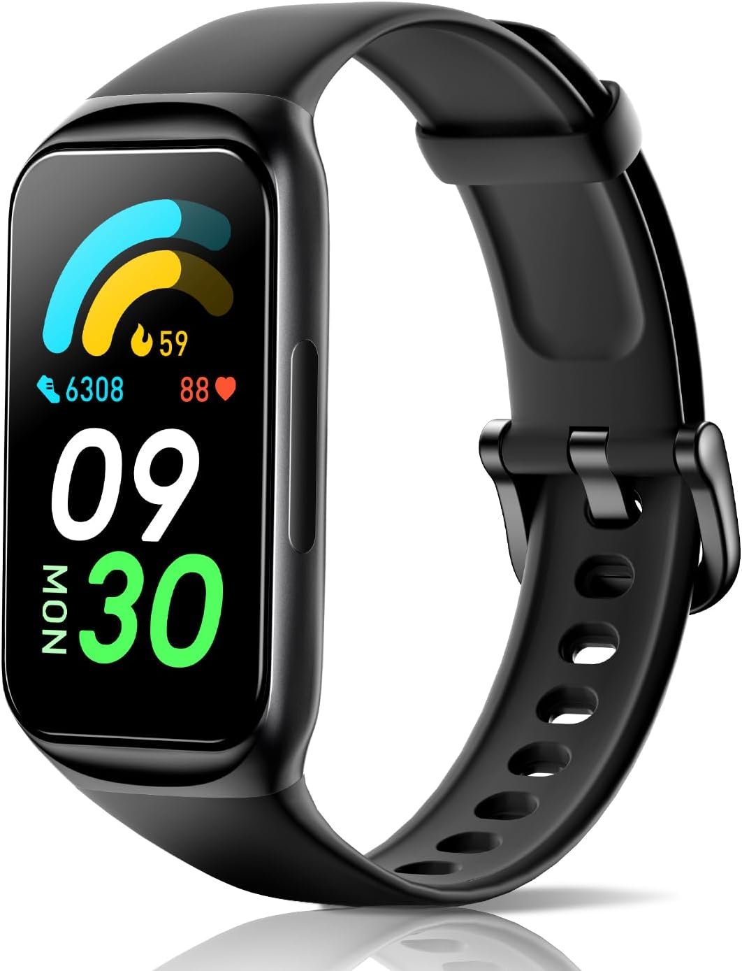 ENGERWALL 1.47" Health Fitness Tracker Smart Watch with 24/7 Heart Rate, Blood Oxygen Stress Level Sleep Monitor, IP68 Waterproof Activity Tracker and Smartwatch, Pedometer for Women Men Kids (Black) - Image 2