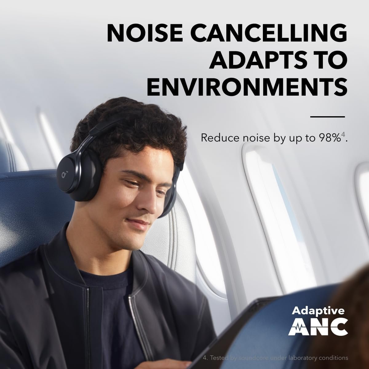 Soundcore by Anker, Space One, Active Noise Cancelling Headphones, 2X Stronger Voice Reduction, 40H ANC Playtime, App Control, LDAC Hi-Res Wireless Audio, Comfortable Fit, Clear Calls, Bluetooth 5.3 - Image 4