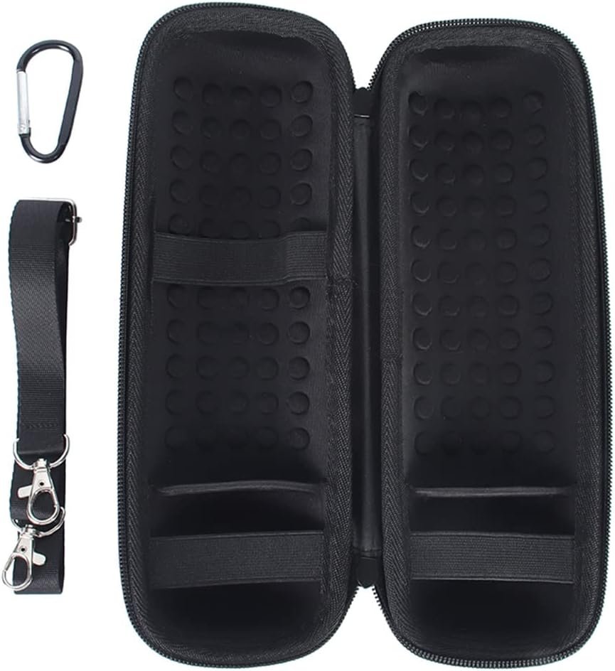 for JBL Flip 6 Case, Protective Case Cover for JBL Flip 6,Portable Hard Case Bluetooth Speaker Travel Bag Carrying with Shoulder Strap and Carabiner Storage with Extra Space for Plug&Cable (Black) - Image 2