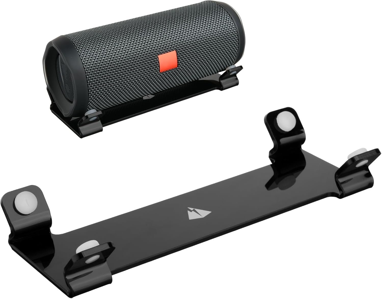 Desktop Stand for JBL Flip 4/FLip 5/Flip 6, TXEsign Acrylic Bluetooth Speaker Stand Holder Desk Display Stand Table Stand Holder for Cylindrical Speakers(Black) - Image 2