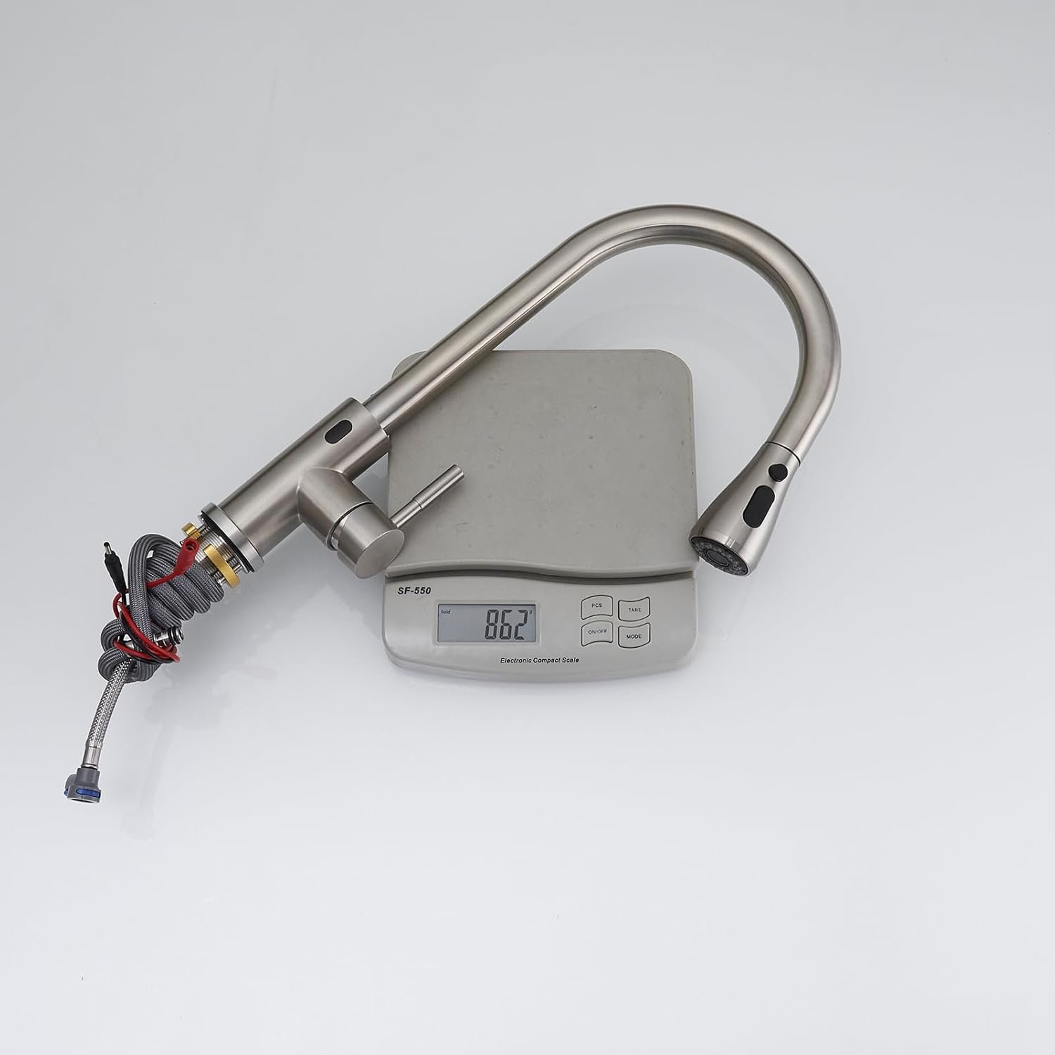 BWE Touchless Kitchen Faucet with Pull Down Sprayer,Single Handle Motion Sensor Kitchen Sink Faucet,High Arc Smart Commercial Faucet for Kitchen Sink Hands-Free,Brushed Nickel - Image 9