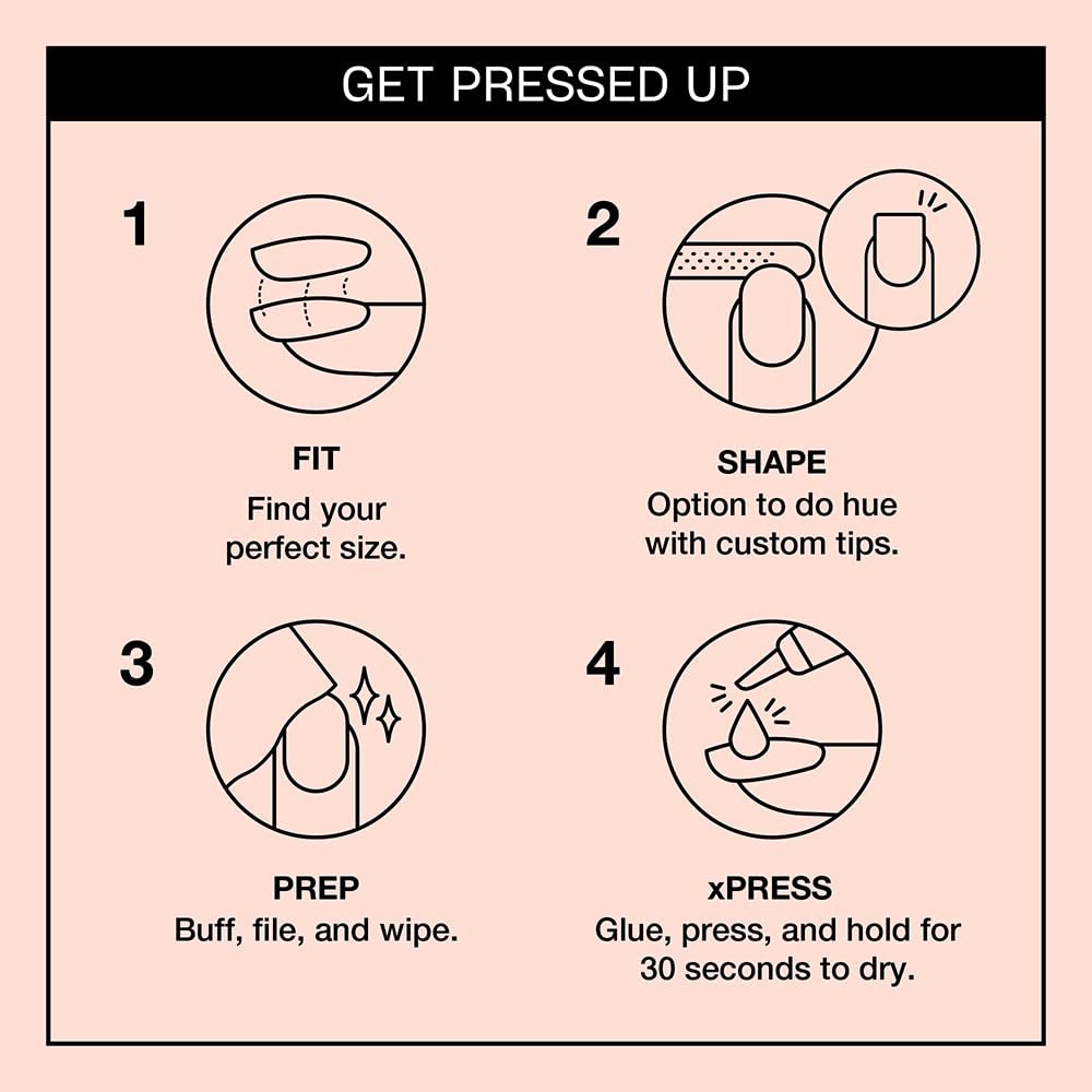 OPI xPRESS/ON Bubble Bath | Nude Pink Short Round Press On Nails | With Nail Glue | Long Lasting, Reusable, Non-damaging - Image 5