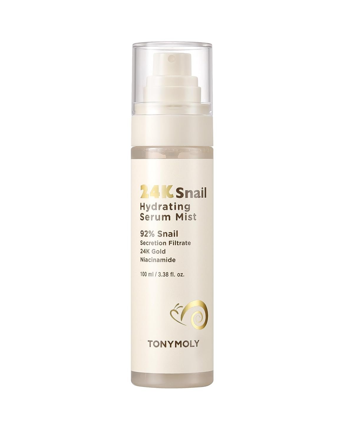 TONYMOLY 24K Snail Hydrating Serum Mist | 92% Snail Mucin | Hydrating, Moisturizing Toner Serum Mist | Korean Skincare - Image 2