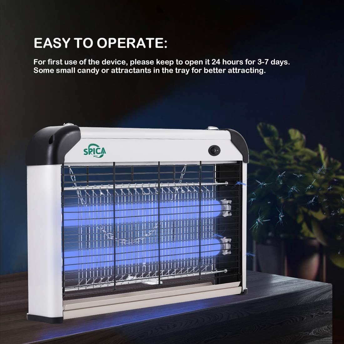 SPICA 2 Pack Insect Killer Bug Zapper Indoor, 20W Electronic Mosquito Fly Moth Wasp Pest Killer, Includes 4 Replacement Light Bulbs - Image 6