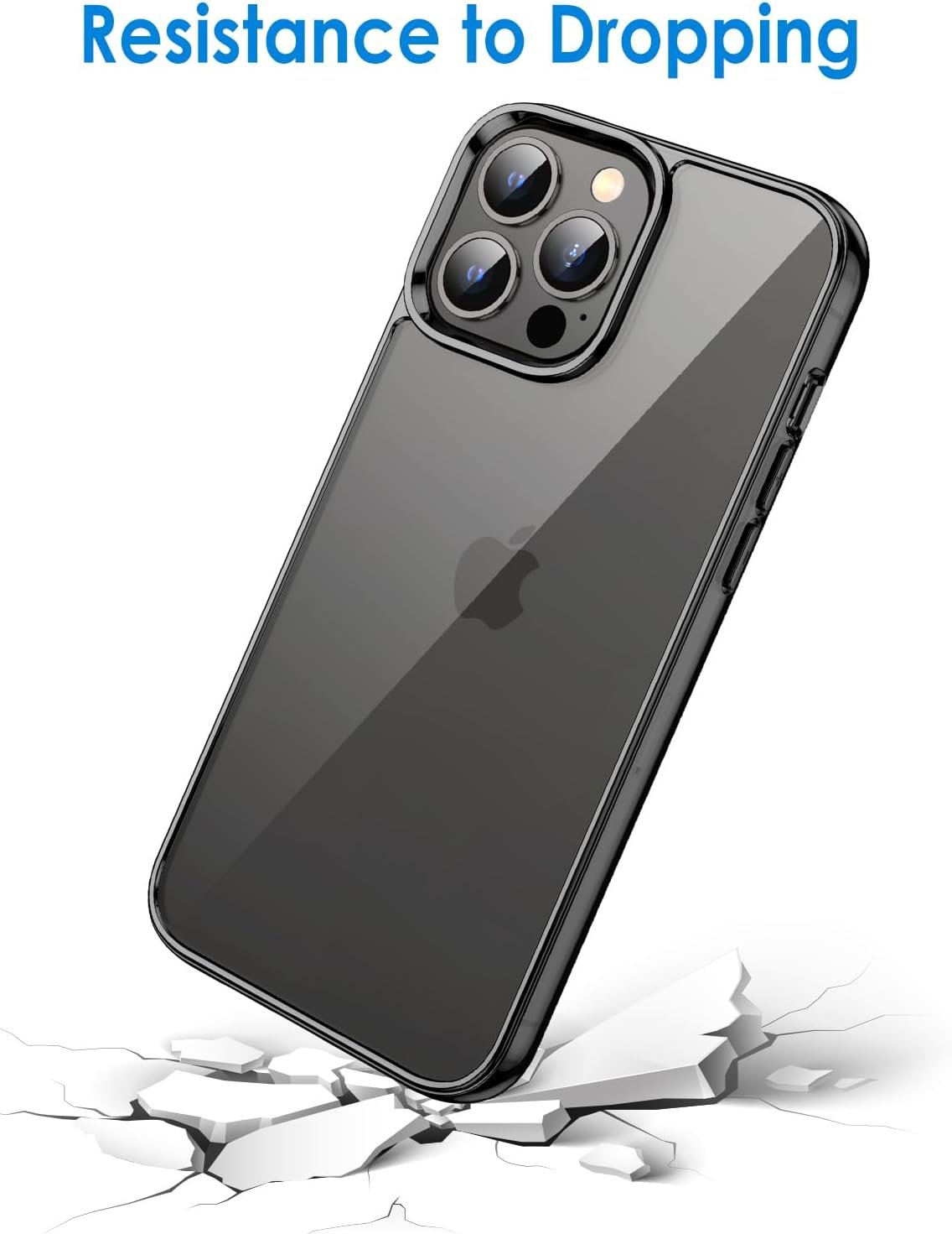 JETech Case for iPhone 13 Pro Max 6.7-Inch, Non-Yellowing Shockproof Phone Bumper Cover, Anti-Scratch Clear Back (Black) - Image 7