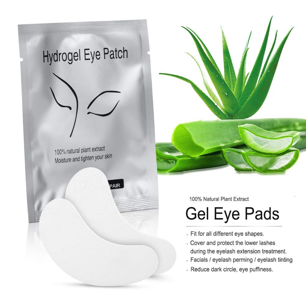 Ocim 100 Pairs Under Eye Pads, Eyelash Extension 100% Natural Hydrogel Patch Lash Gel Pad for Extensions supplies, Beauty Makeup Mask Kit - Image 4