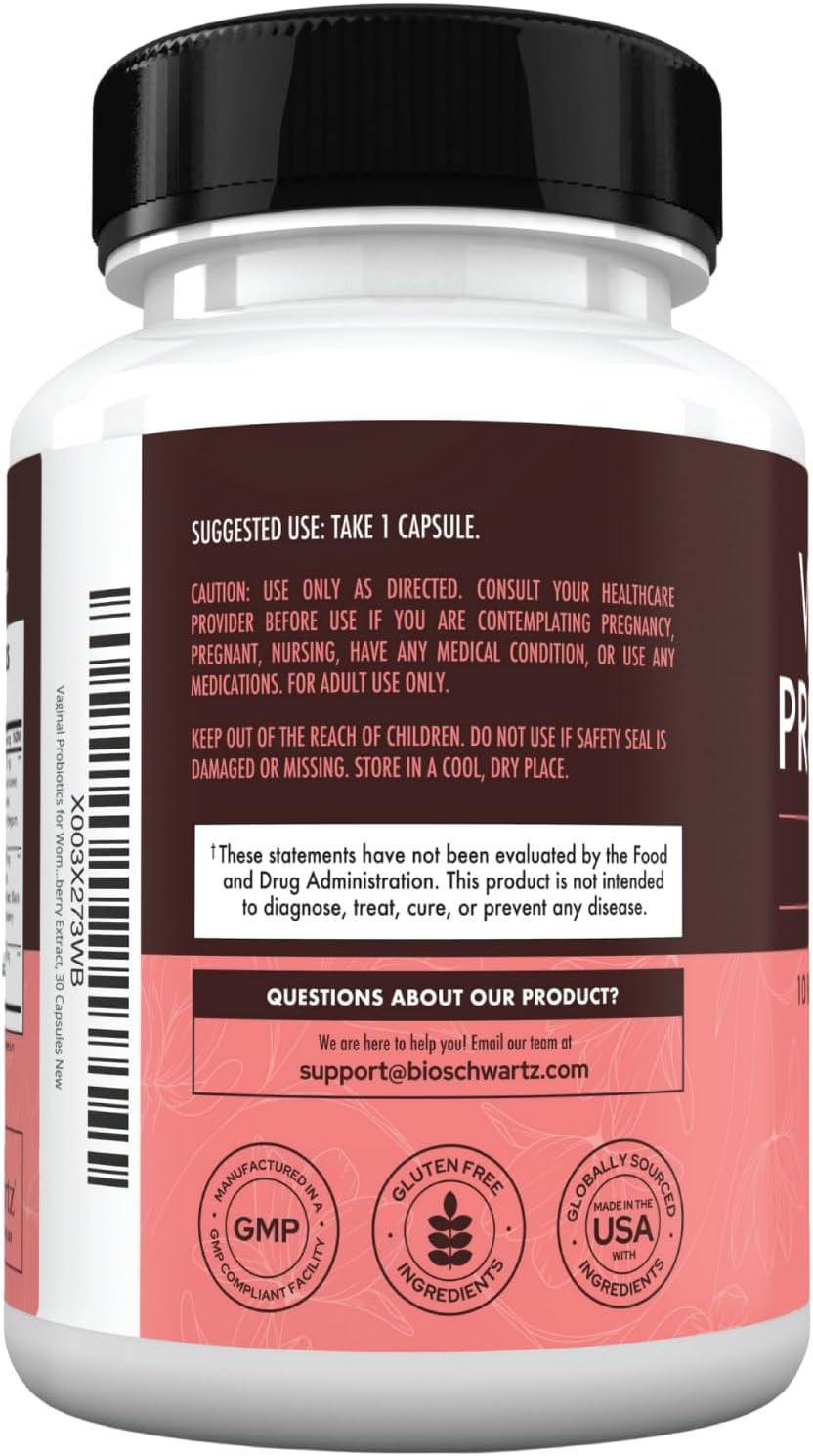 Vaginal Probiotics for Women Supplement with Prebiotics and Lactobacillus Crispatus - Supports Vaginal Health by Promoting Healthy Vaginal Odor, Flora, PH Balance - 30 Day Supply, 30 Capsules - Image 10