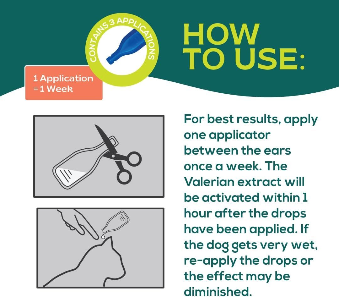 Valerian Calming Spot On for Cats 3 Applications Convenient Weekly Topical Natural Valerian Extract, Promotes Calmness and Relaxation - Image 4