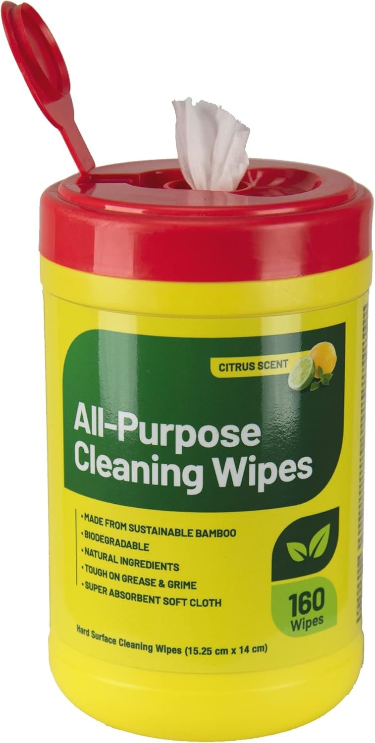 RTS Companies Inc All-Purpose Cleaning Wipes, Citrus Scent, Biodegradable, Multi-Surface, 160 Wipes (6 Pack) - Image 3