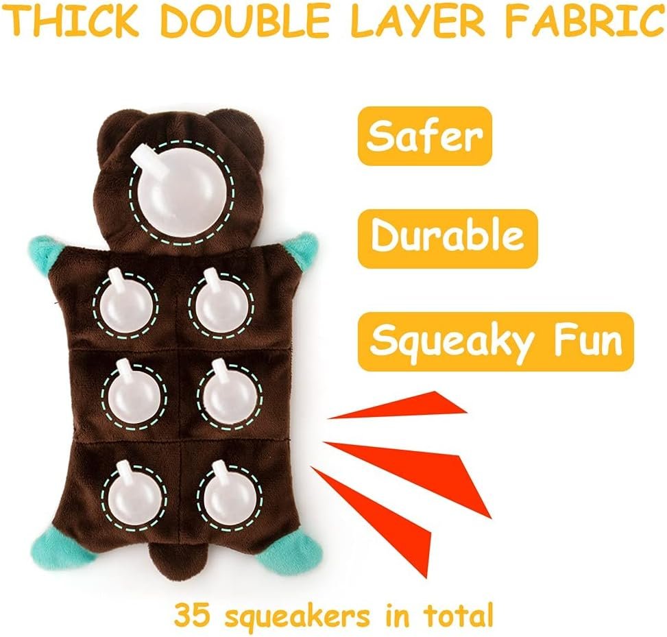 No Stuffing Dog Toys,5 Pack Dog Squeaky Toys Crinkle Plush Dog Toys Set for Puppy Teething, Durable Dog Chew Toys for Small Medium Dog,Cute Holiday Pet Toys for Playing Training Reducing Boredom - Image 4