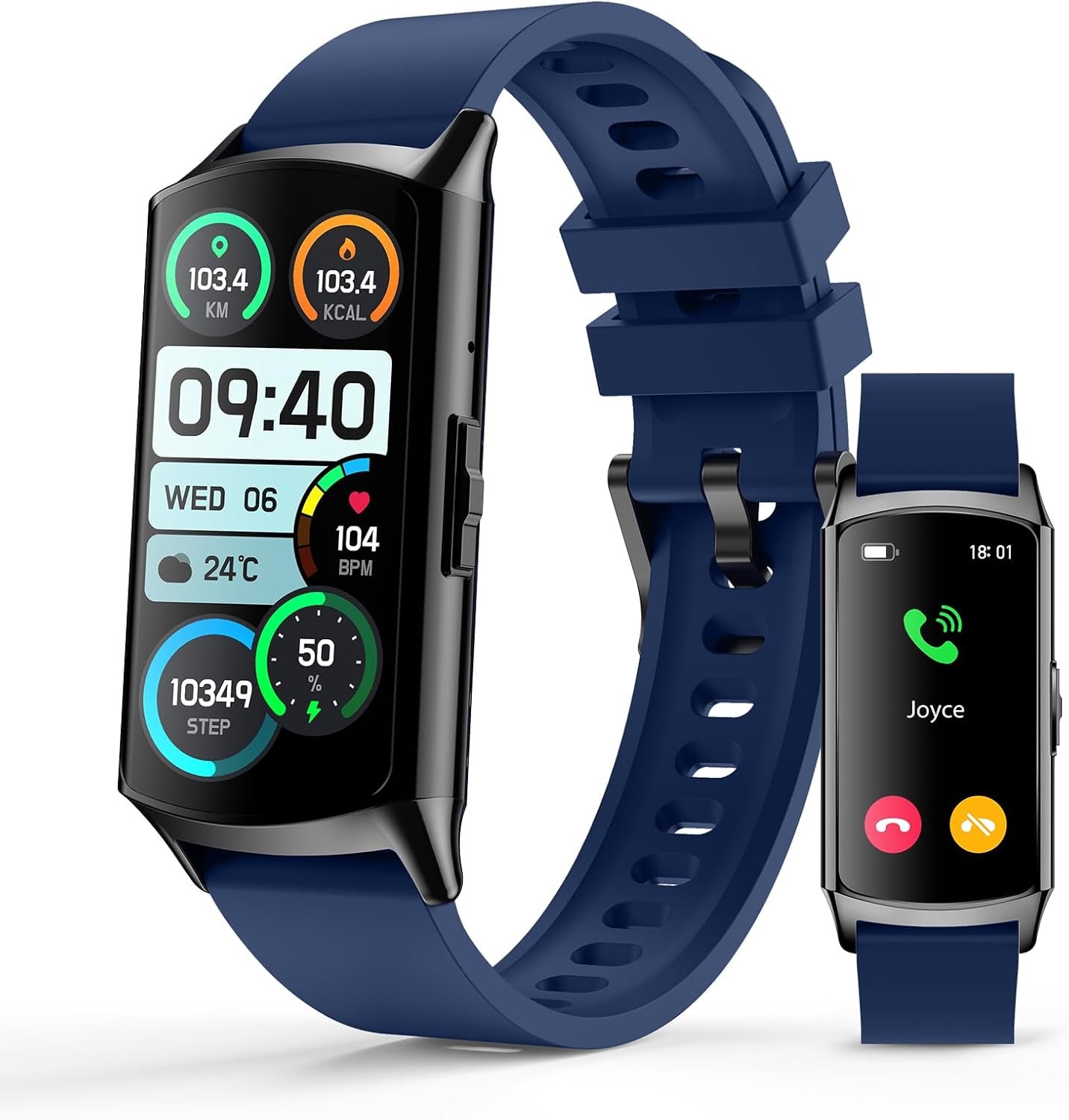 Smart Watch Fitness Tracker (Answer/Make Calls), 1.58" AMOLED Display, 24/7 Heart Rate Blood Oxygen Blood Pressure Sleep Monitor, 114+ Sports Modes Waterproof Smartwatch for Android iPhone Women Men - Image 2