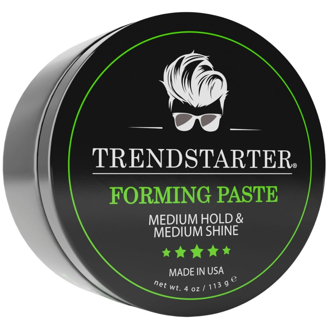 TRENDSTARTER - FORMING PASTE (4oz) - Medium Hold - Medium Shine - Lightweight Water-Based Hair Cream - Premium All-Day Hold Hair Styling Product - Flake-Free Hair Paste for All Hair Types - Image 2