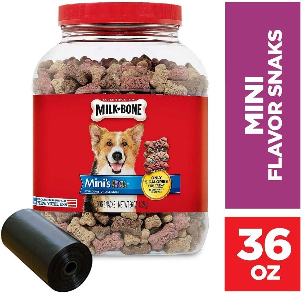 Two 36 oz. Canisters Milk-Bone Mini's Flavor Snacks, I AM Capable Magnet and Dogs Life Nation Branded Waste Bag Bundle - Image 9