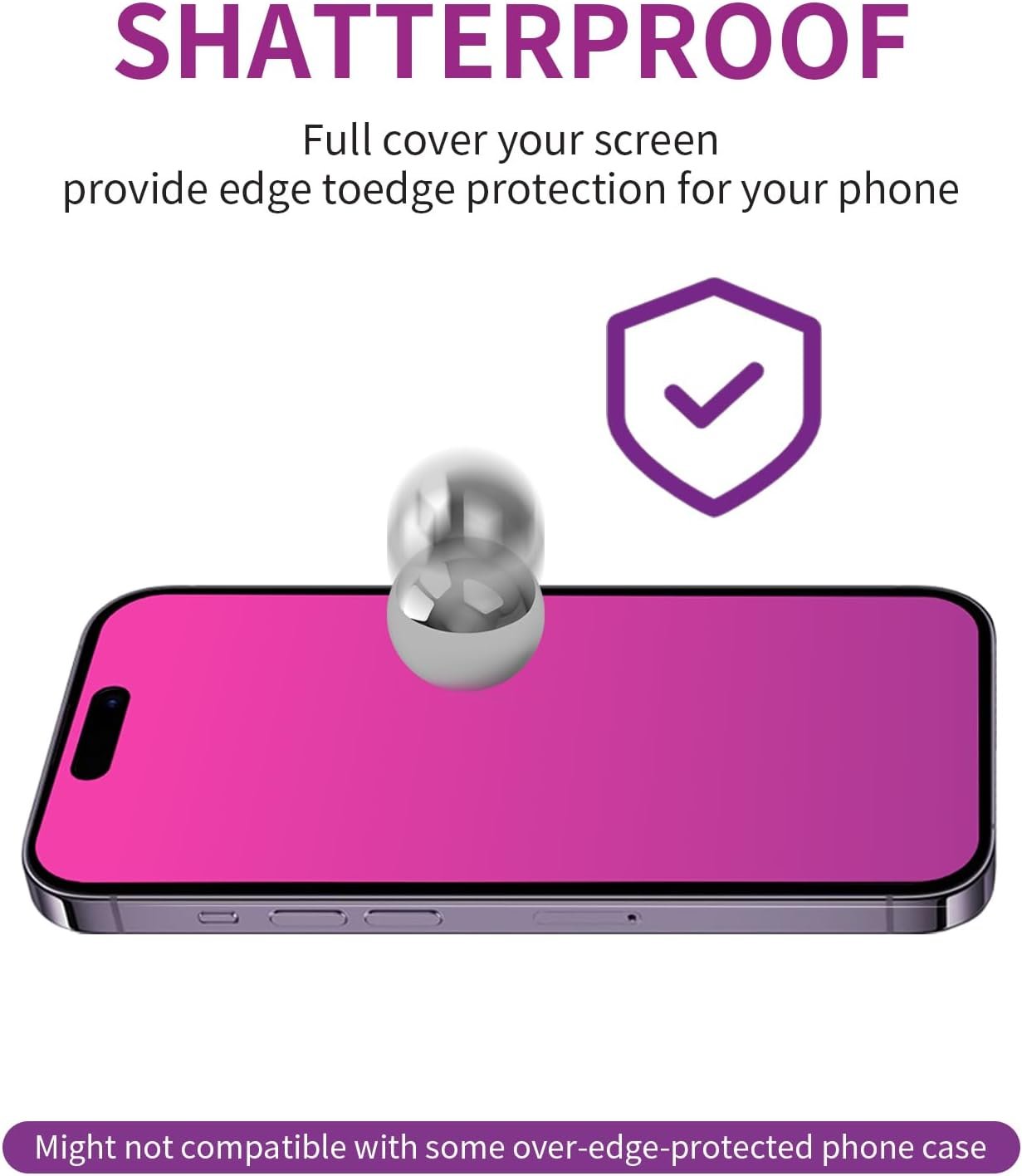 2 PCS Gradient Tempered Glass for iPhone 15 Pro Max Privacy Screen Protector for iPhone15 ProMax 6.7inch Anti Spy Anti Blue Light Eye Protection HD Ultra Clear Anti-Scratch Bubble Free - Image 7