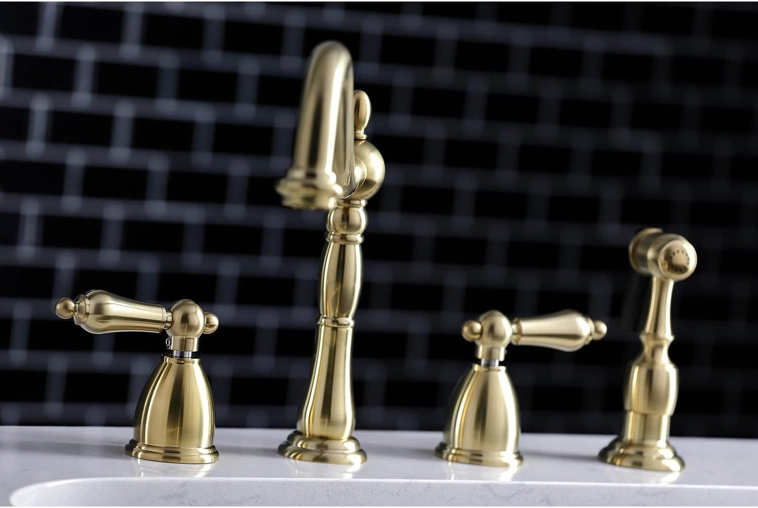 Kingston Brass KB1795ALBS Heritage 8-Inch Centerset Kitchen Faucet, Oil Rubbed Bronze , Oil-Rubbed Bronze - Image 9