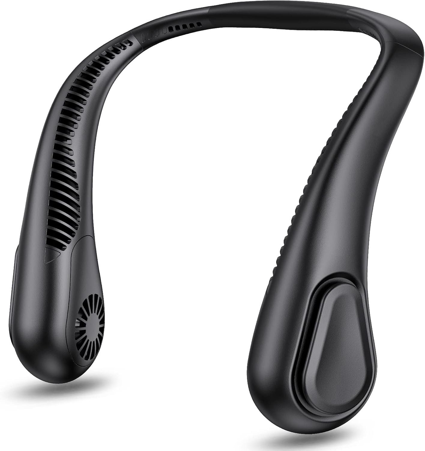 AMACOOL Bladeless Neck Fan Portable Personal Fan 5000mAh Rechargeable Battery Operated Wearable Fan for Women Men Outdoor Sport Travel Patio Garden Work Home Kitchen(Black) - Image 2