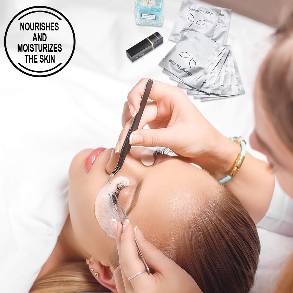 Ocim 100 Pairs Under Eye Pads, Eyelash Extension 100% Natural Hydrogel Patch Lash Gel Pad for Extensions supplies, Beauty Makeup Mask Kit - Image 6