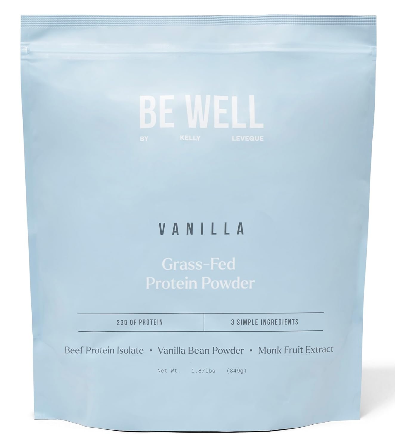 Be Well by Kelly Vanilla Grass-Fed Beef Protein Powder, 23G of Protein & Zero Carbs (3 Ingredients, 30 Servings) 9 Amino Acids + 3 BCAAs No Soy, No Dairy, Stevia-Free, No Sugar Added 1.87lb 849g - Image 2