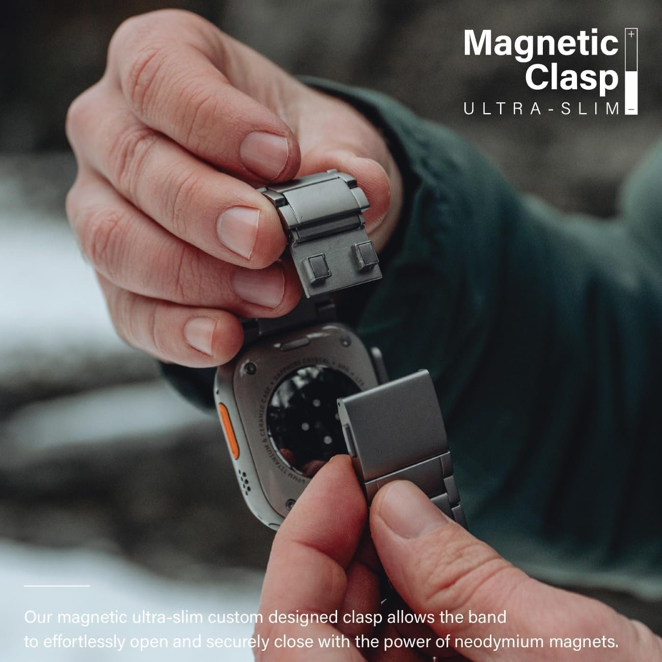 Titanium Watch Band T01 Pro (Max) - Fits Apple Watch ULTRA & ULTRA 2 (49mm) - Adjustable Titanium Apple Watch Band with Magnetic Clasp and DLC Scratch Resistant - Premium Color Matching Band with Comfortable grip - Replacement Wristbands for iWatch - Image 5