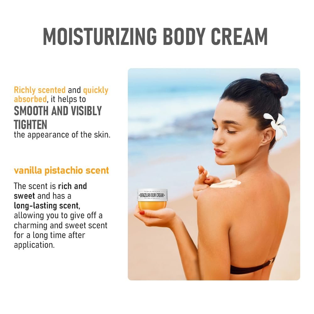 250ML Ultra-large Capacity Boby Bum Cream, Firms Skin And Tightens Buttocks,Deeply Moisturizing, Vanilla Pistachio Scent bum Cream,Moisturizing Body Cream - Image 5