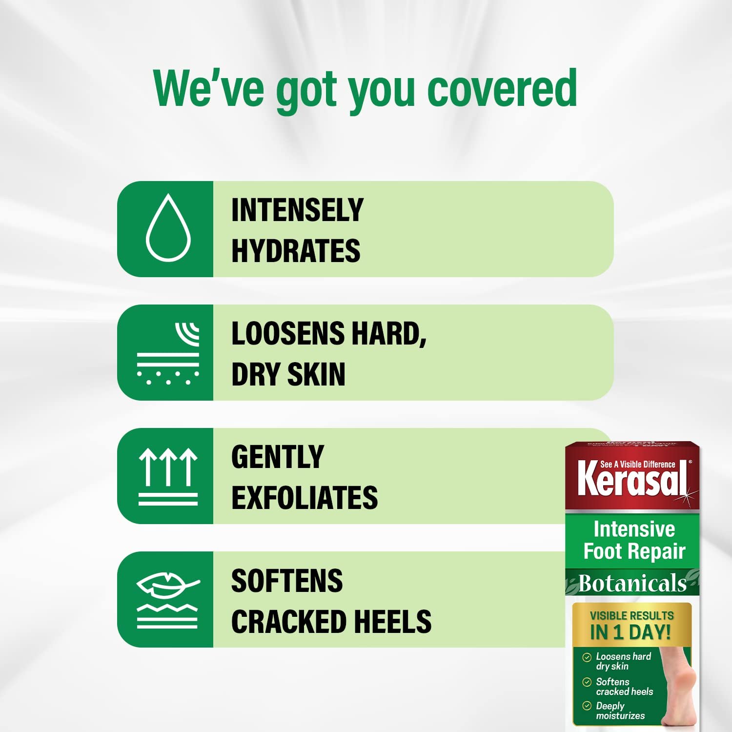 Kerasal Botanicals Intensive Foot Repair, Skin Healing Ointment for Cracked Heels and Dry Feet, 1 oz - Image 6