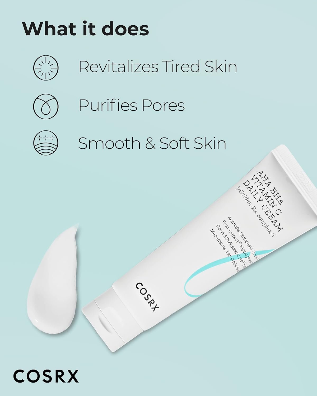 COSRX AHA BHA VITAMIN C Daily Cream 1.69 fl. oz 50 ml, Face Cream, Brighten, Anti Aging, Plumping Skin, Natural, Fruit, Korean Skin Care - Image 4