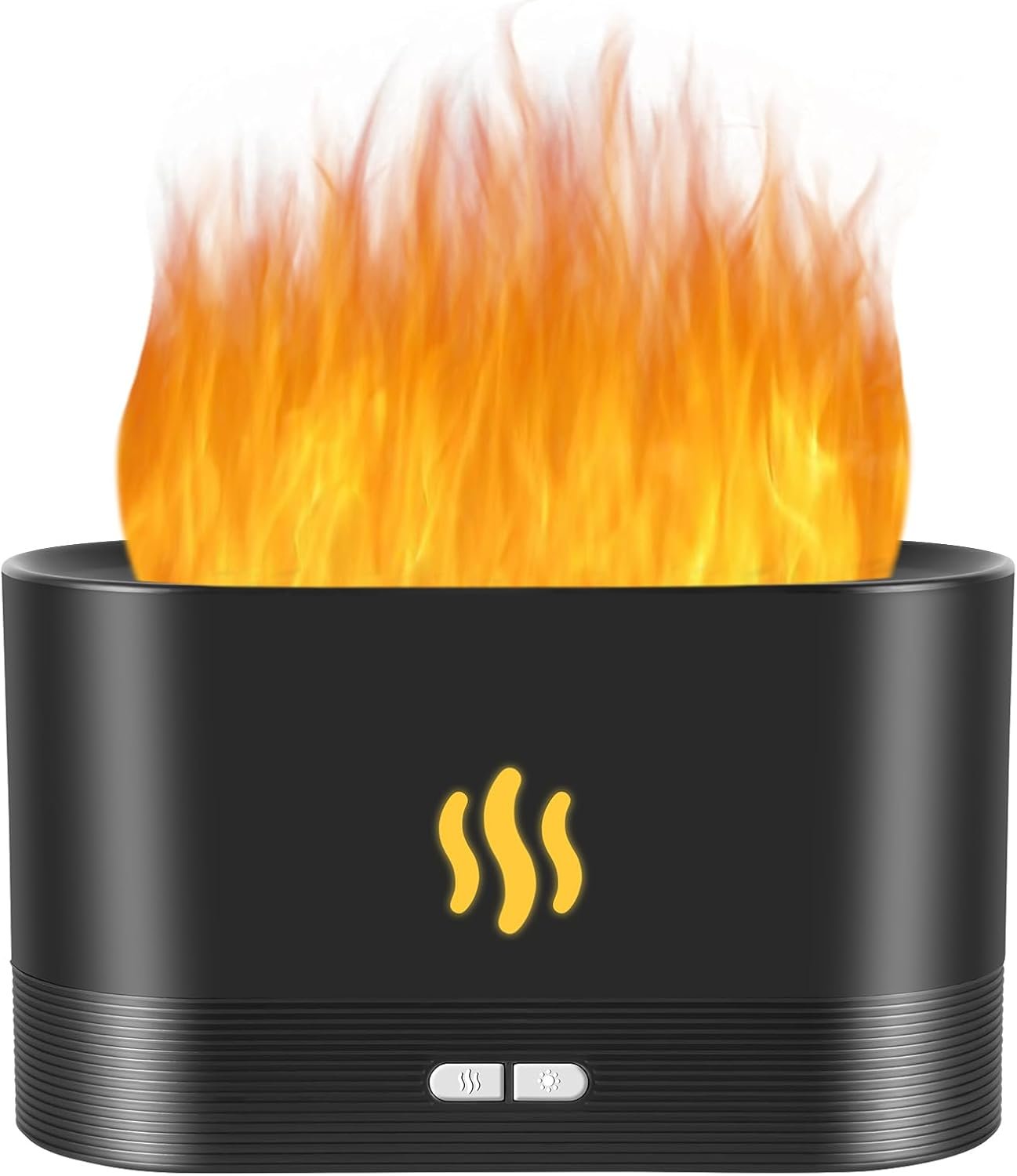 Flame Diffuser Humidifier-Auto Off 180ml Essential Oil Diffuser-2 Modes Brightness Aroma Humidifier with Fire Flame Effect for Home,Office,Spa,Gym (Black) - Image 2