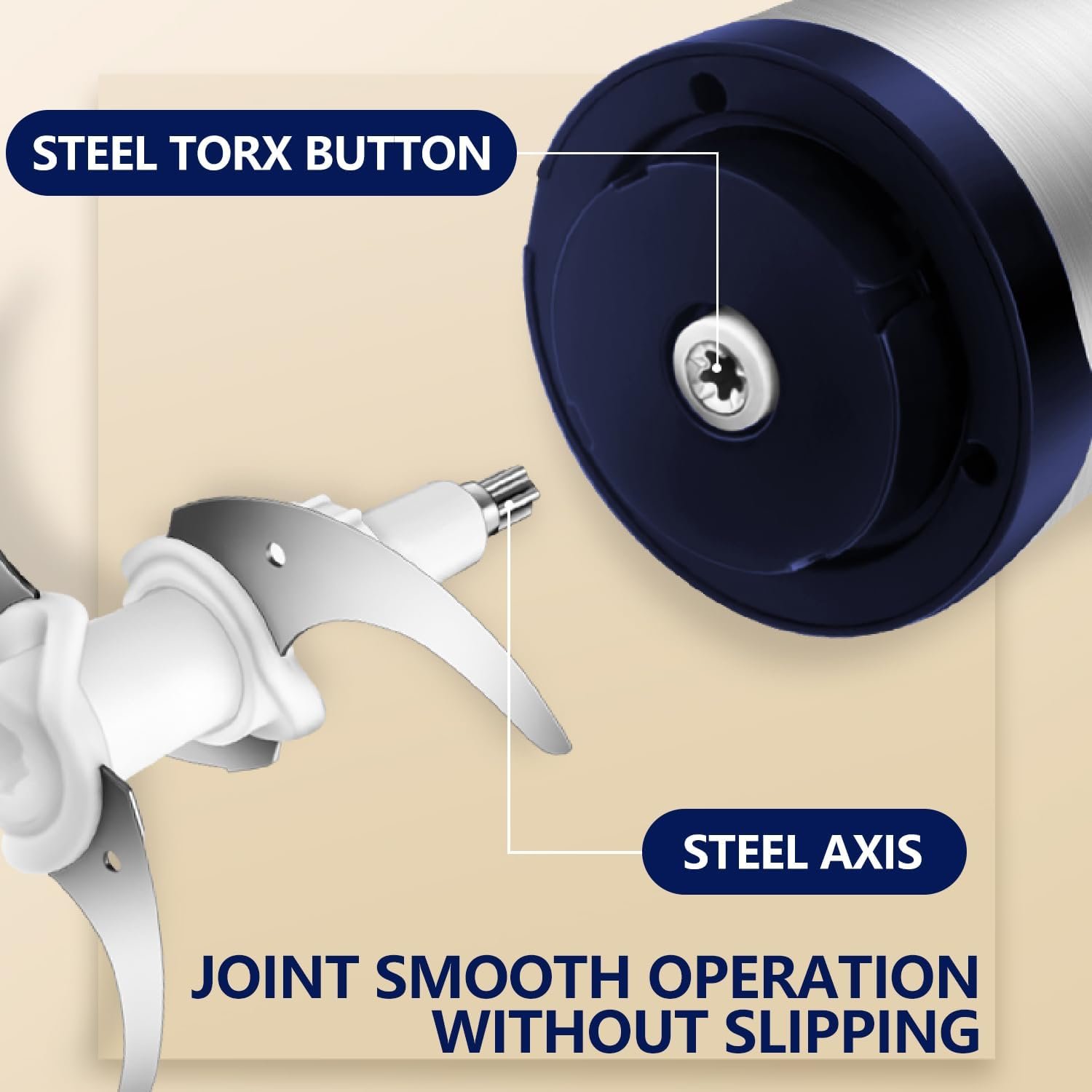 Food Processor- Electric Meat Grinder and Food Chopper With 2 Bowls (8 Cup+ 8 Cup) with Powerful 300W Copper Motor- Includes 2 Sets of Bi-Level Blades for Meat Vegetables Fruits and Baby Food (Blue) - Image 6