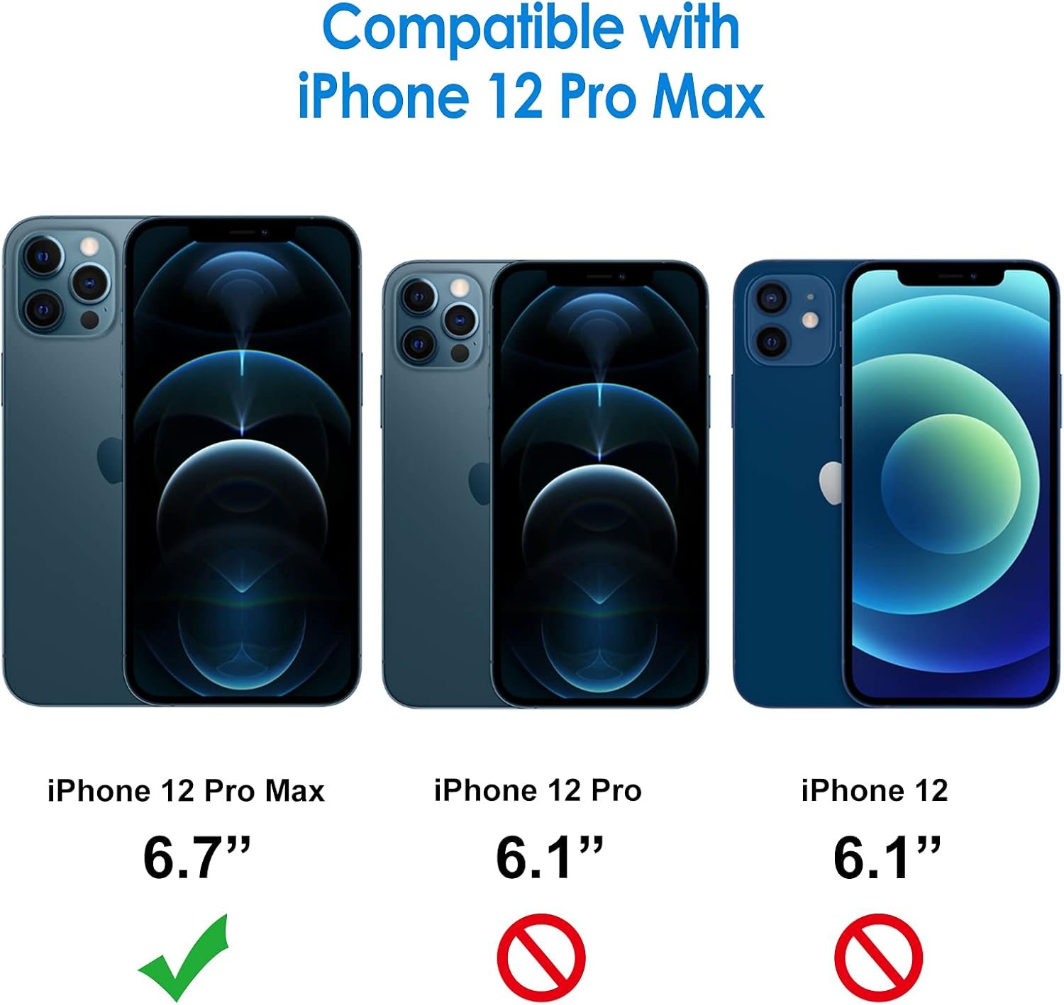 JETech Privacy Screen Protector for iPhone 12 Pro Max 6.7-Inch with Camera Lens Protector, Anti Spy Tempered Glass Film, 2-Pack Each - Image 3