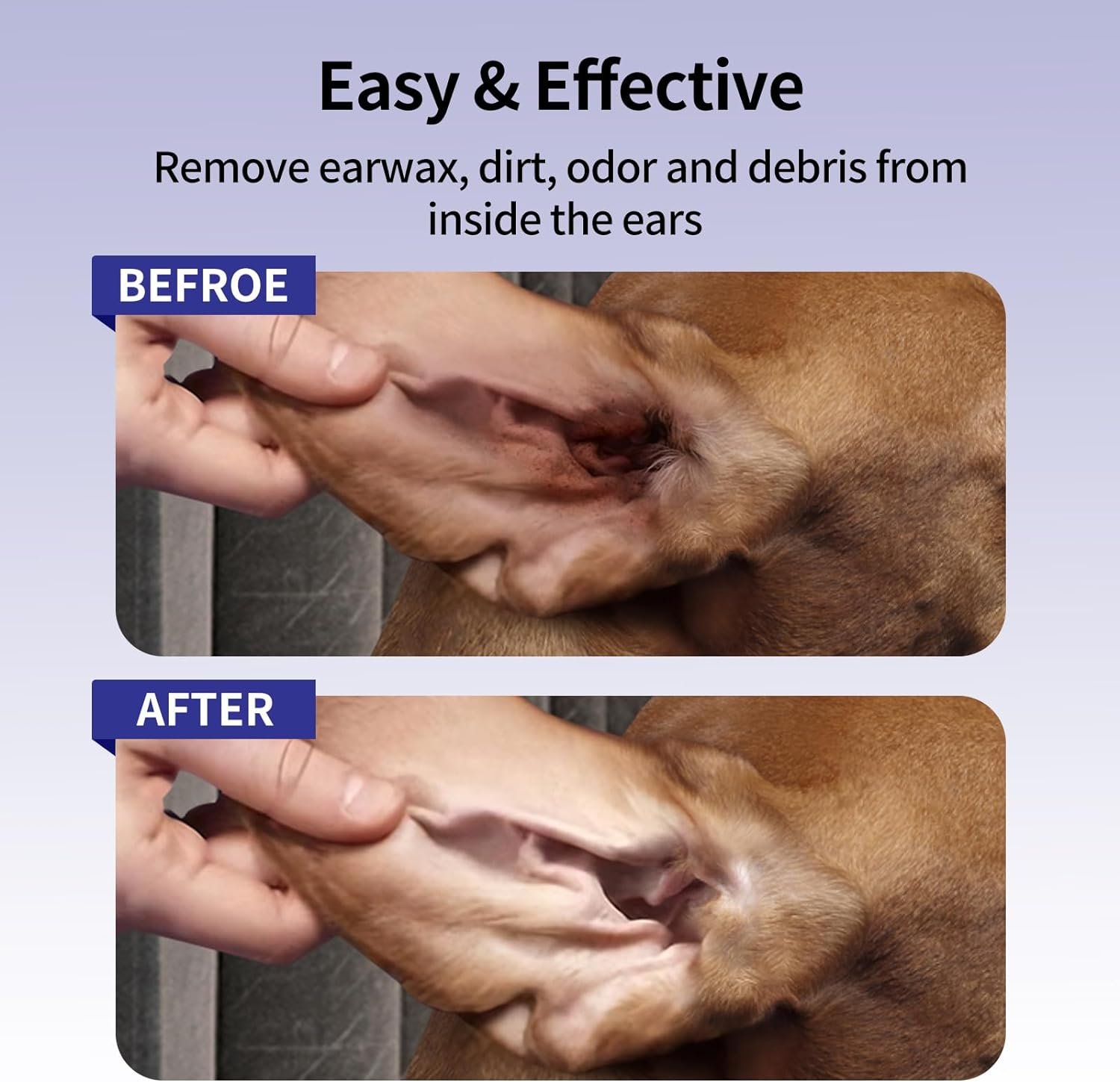 Pet Ear Relief Finger Wipes for Dogs & Cats - Disposable Dog Ear Cleaner Wipes - Remove Wax Dirty and Odor - Relieve Ear Itching and Inflammation - Safe Natural Ingredients - 50 Count - Image 6