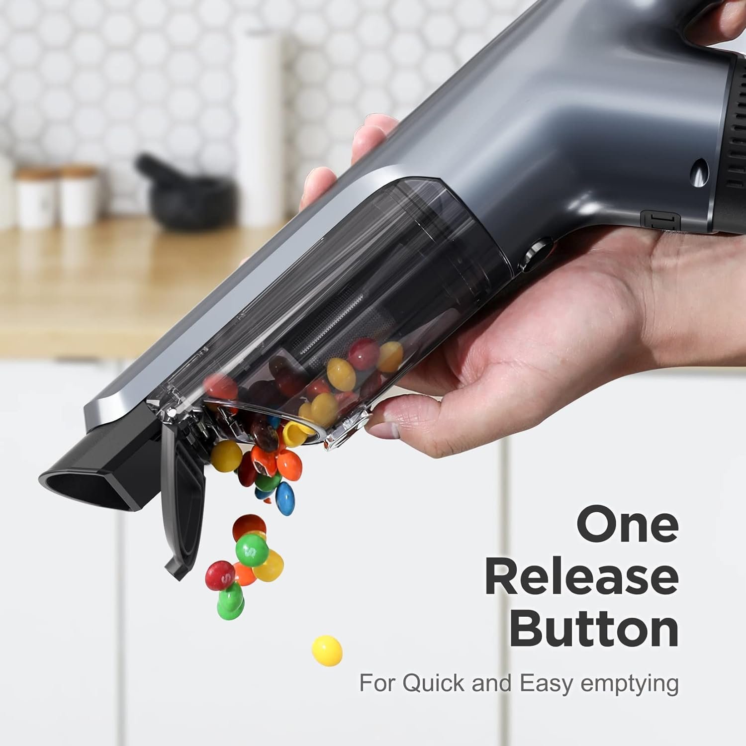 HAUSHOF Handheld Vacuum Cordless, 120W Brushless Motor, lightweight, Portable, Fast-Charging Hand Vac with 12000Pa Powerful Suction and Multifunctional Attachments, Ideal for Home, Office, Pet and Car - Image 4