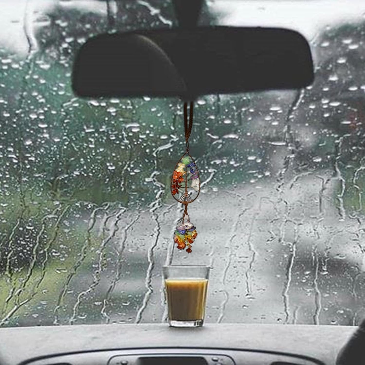 3 PCS Healing Crystals Tree of Life Hanging Ornaments, 7 Chakra Family Walls, Windows, Backpacks, Car Mirrors Hanging Accessories, Meditation Yoga Accessories - Image 7