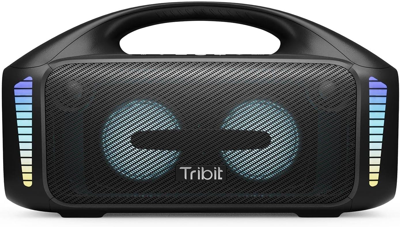 Tribit StormBox Blast Portable Speaker: 90W Loud Stereo Sound with XBass, IPX7 Waterproof Bluetooth Speaker with LED Light, PowerBank, Bluetooth 5.3&TWS, Custom EQ, 30H Playtime for Outdoor - Image 2