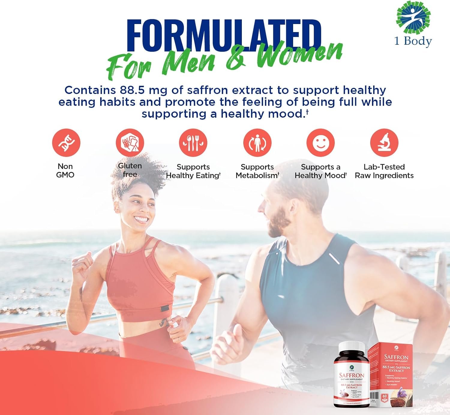 1 Body Saffron Extract 8825 – Antioxidant & Mood Support Saffron Supplement – 88.5 mg of Pure Safranal per Vegetarian Capsule - Image 6