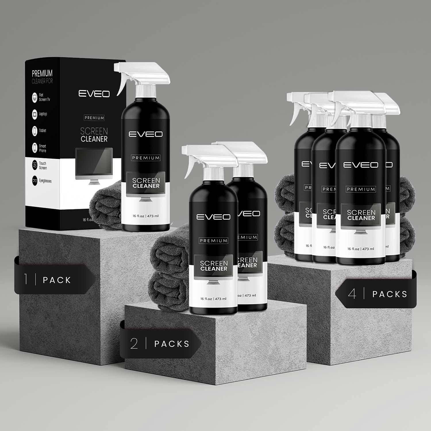 Screen Cleaner Spray (16oz) - Large Screen Cleaner Kit- TV Screen Cleaner, Computer Screen Cleaner, for Laptop, Phone, Ipad - Computer Cleaning kit Electronic Cleaner - Microfiber Cloth Wipes - Image 9