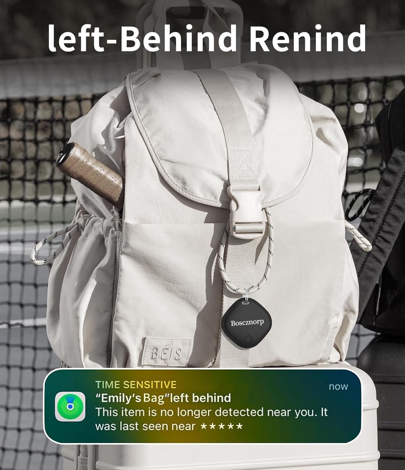 Air Tracker 4 Pack wokr for Apple Find My (iOS Only) Super Lightweight, Item Finder for Keys,Wallet, Luggage, Backpack,Replaceable Battery,Tracker Tags with 4 Keyrings - Image 5